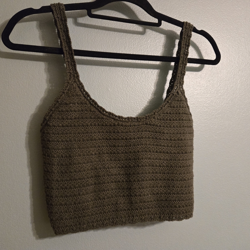 Aerie Crochet Crop Tank